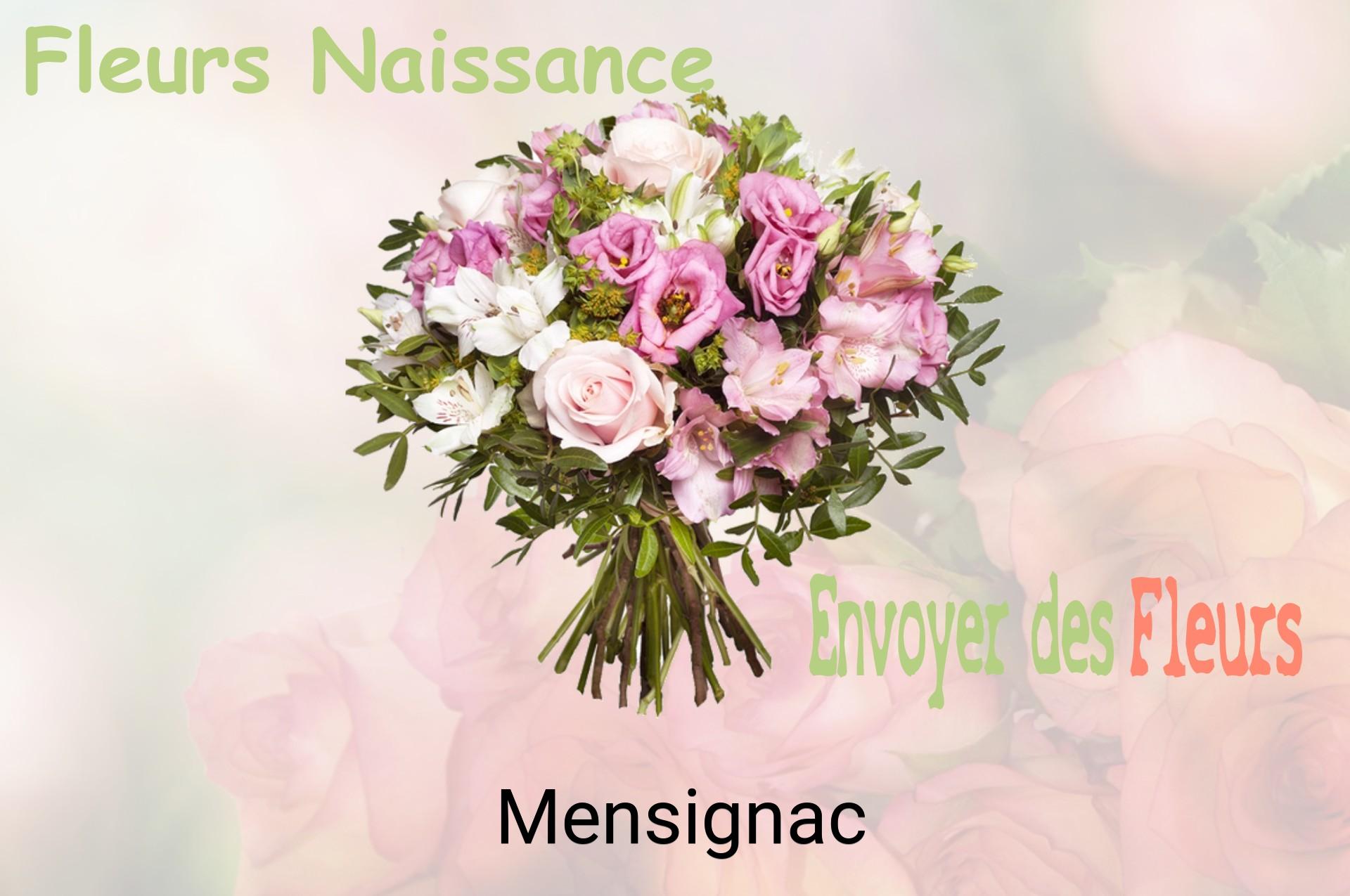 Bouquet de fleurs de naissance livré à Mensignac